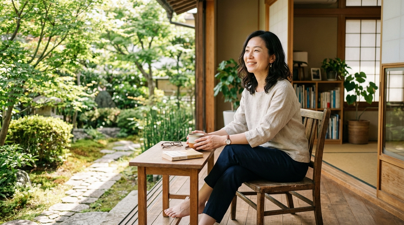 仕事と家庭を両立しながら穏やかに過ごす40代女性のライフスタイル