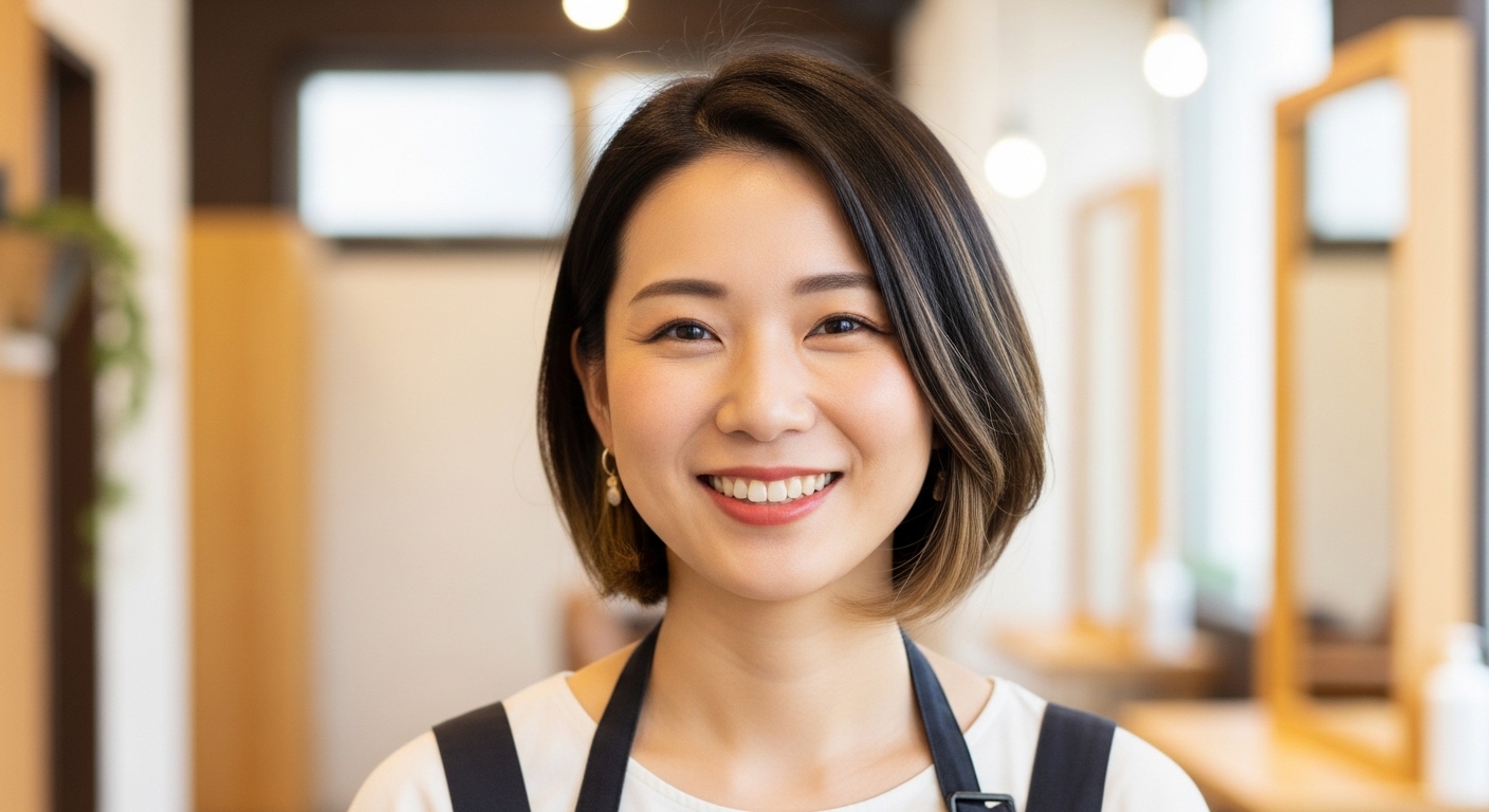 株式会社ideaでやりがいと安定を両立する30代女性美容師の笑顔