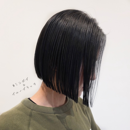 ミニボブ×ブルーブラック